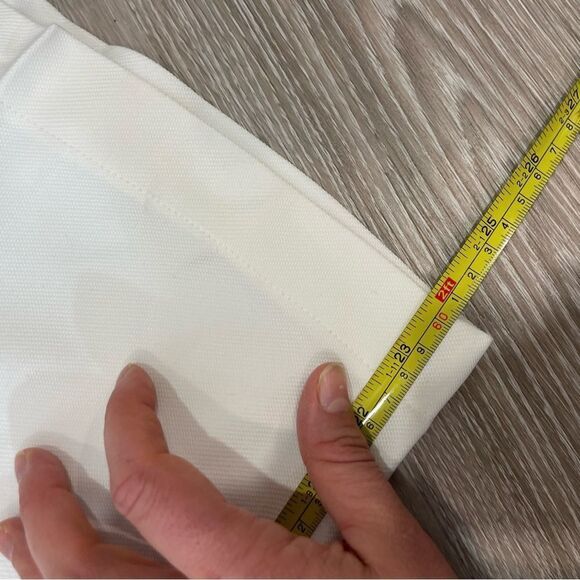 Massimo Dutti White Crisp Palazzo Wide leg High Rise Pants sz 4US - Picture 11 of 12